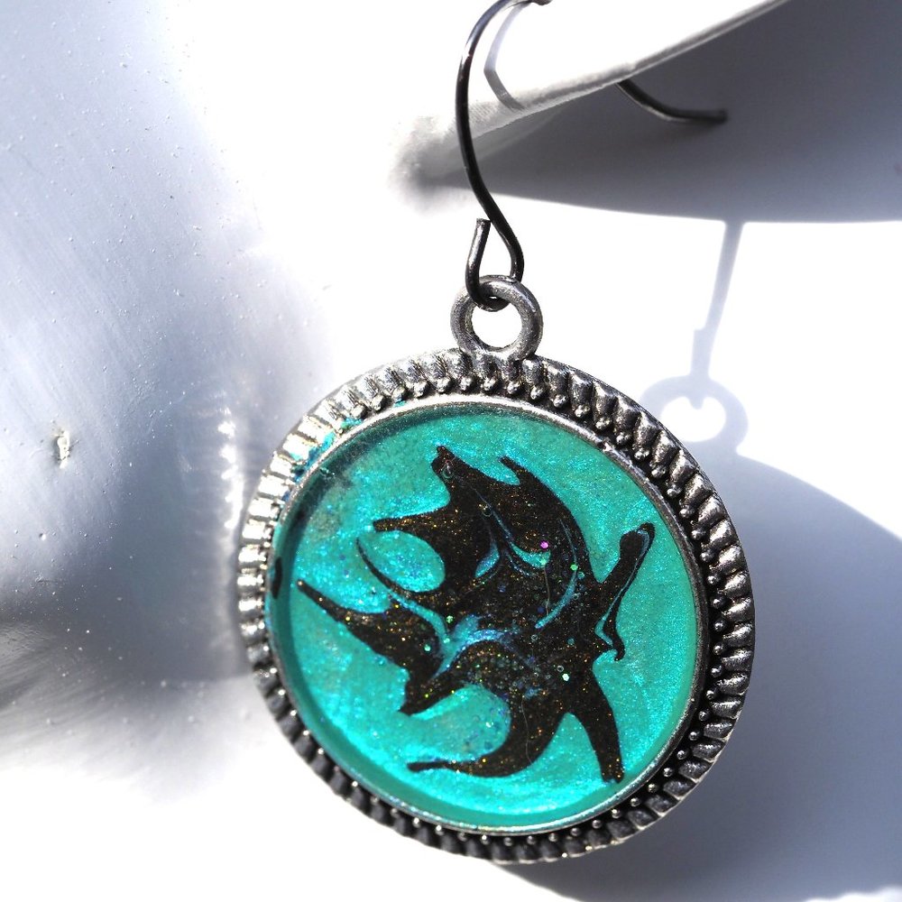 Aqua Swirl Earrings